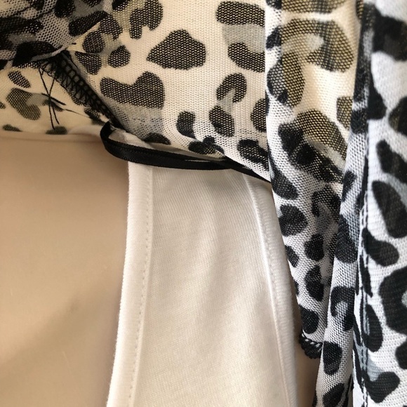 Two piece white tank with leopard print jacket, small - Picture 6 of 11